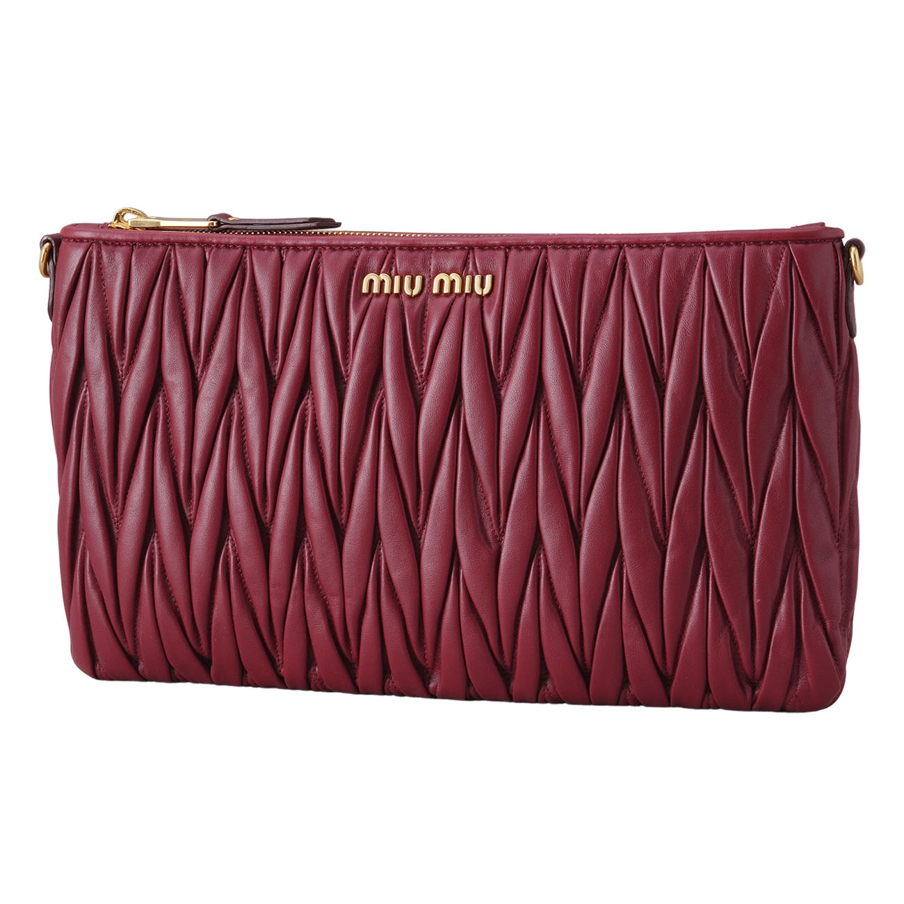 MIU MIU(USED)미우미우 5BF354 마틀라세 퀼칭 체인 클러치백